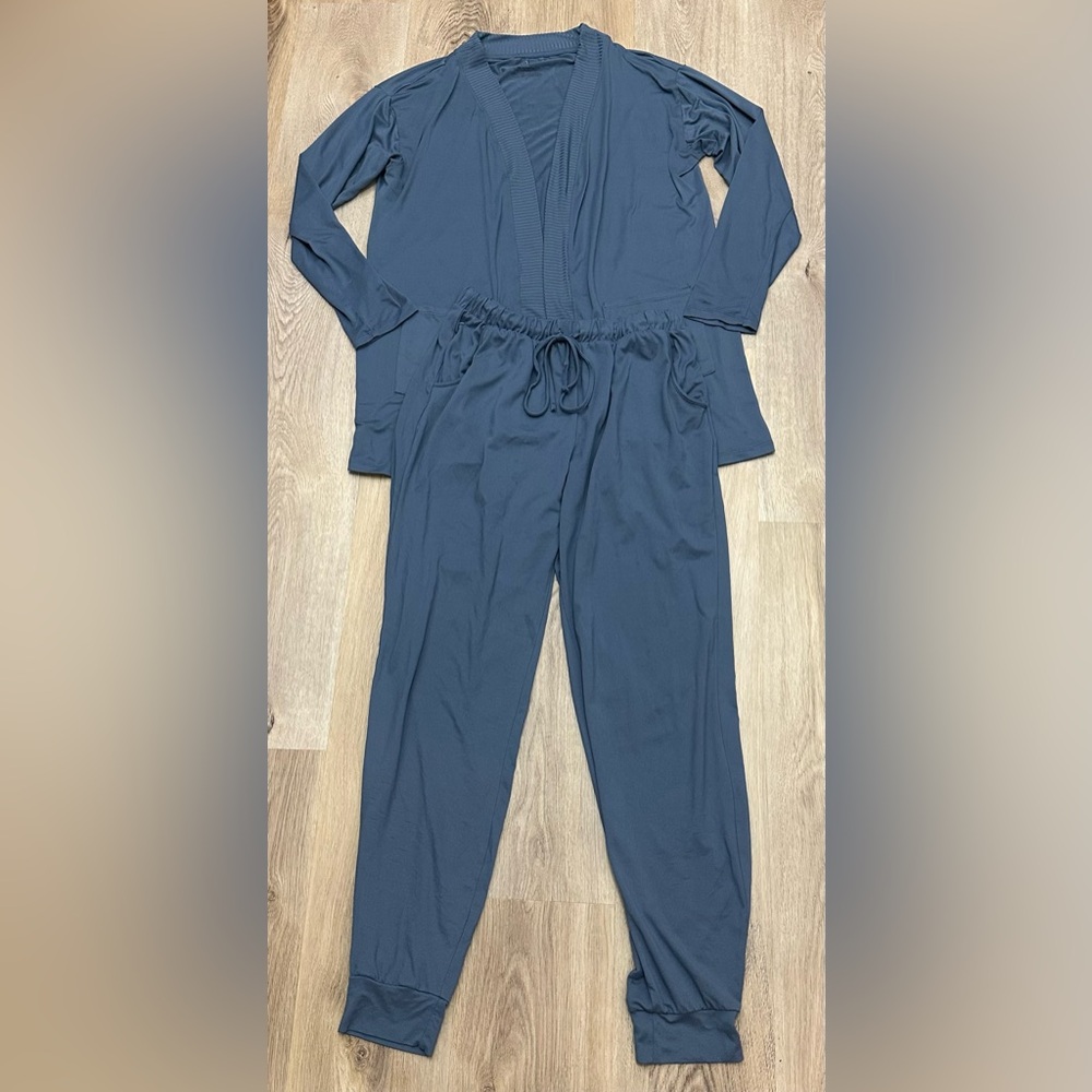 Comfort Stretch Womens Pajama Set - Dark Slate Blue